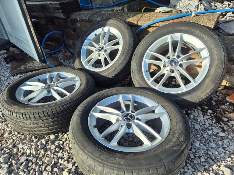 🌟Genuine Mercedes 16 inch Alloy Wheels 5x112 with PREMIUM TYRES A B C CLASS 