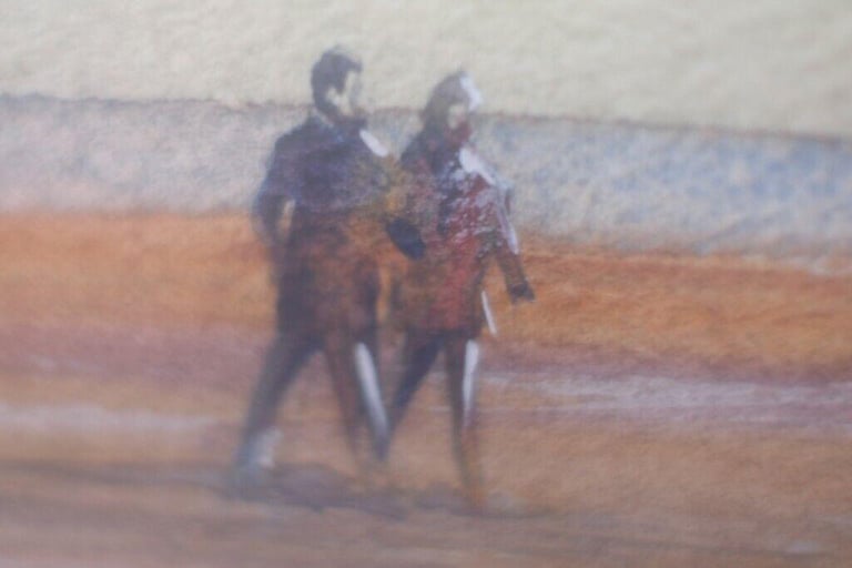 Coastal Seascape, Figures on a Beach, painting by Irish artist Jim McPartlin