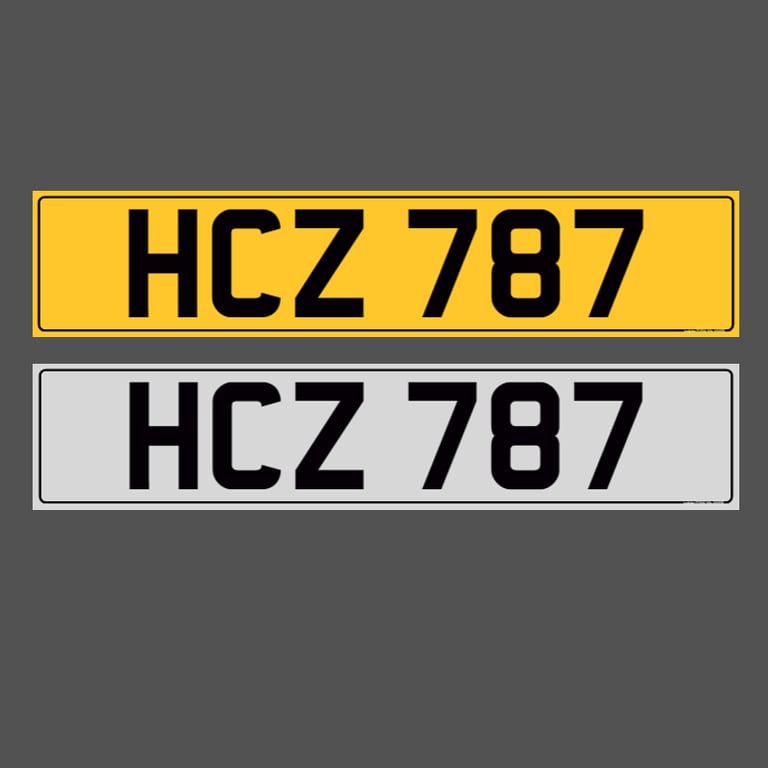 image for HCZ 787 - Dateless Cherished Registration Number Plate
