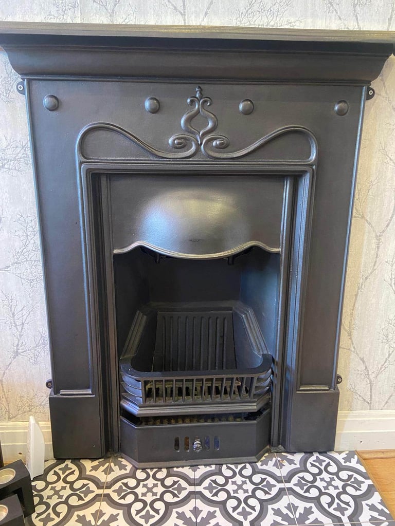 image for Replica Cast Iron Fire Place Insert