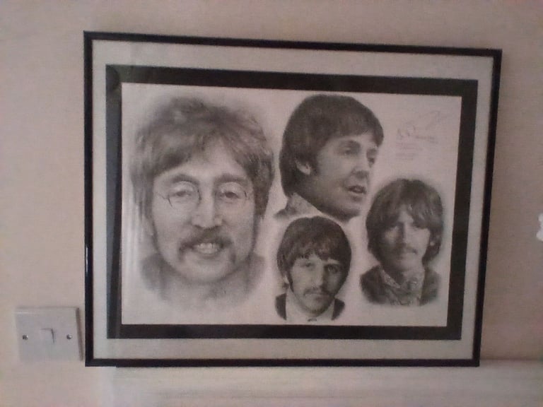 The Beatles framed,portrait print