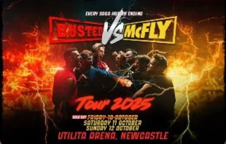 image for Busted v McFly Utilita Arena Newcastle (12/10/25) 2 tickets. Section A. Prime seats