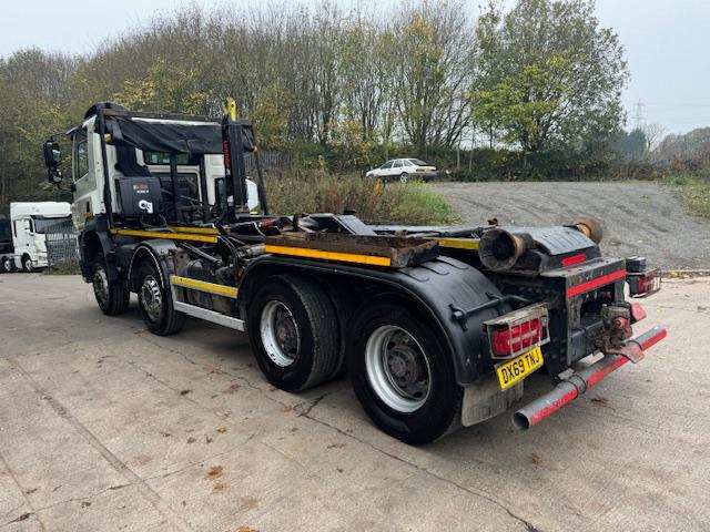 2019 69 DAF CF 480 E6 8x4 Multi-lift Ultima 24 hook loader sheet VBG drawbar