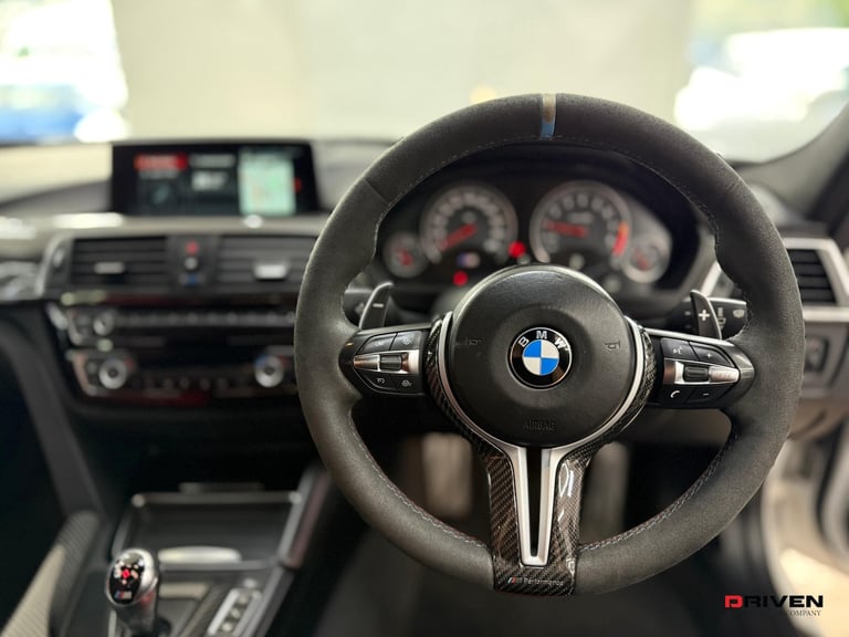 HUGE SPEC! BMW M3 3.0 BiTurbo DCT 4DR SALOON + CARBON + RED LTHR + FREE&nbsp;DELIVERY