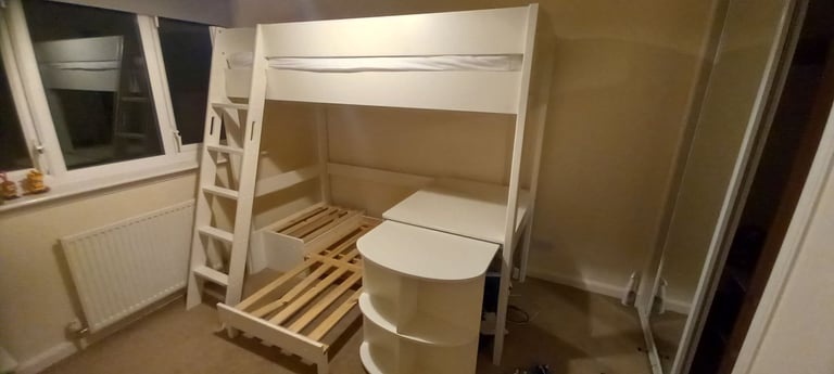 image for Loft bed with desk and seat