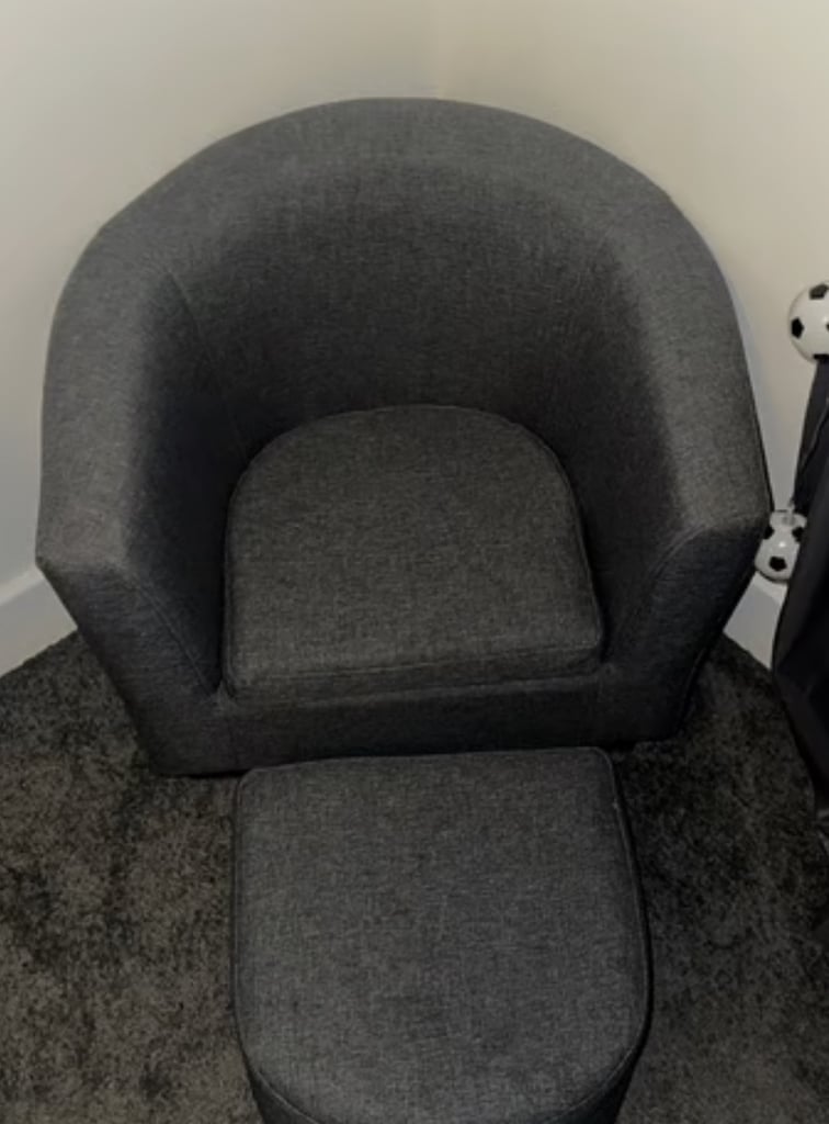 image for Dunelm chair and footstool 