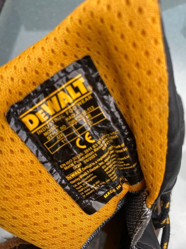 Dewalt Steel Toe/Steel Plate Industrial Safety Boots UK11
