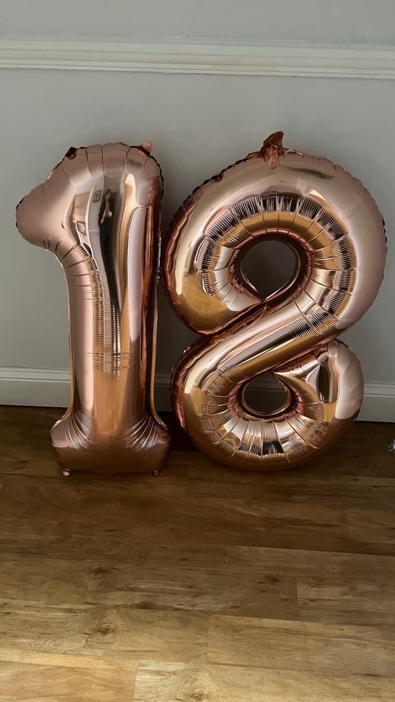 Rose gold 18 birthday ballloons