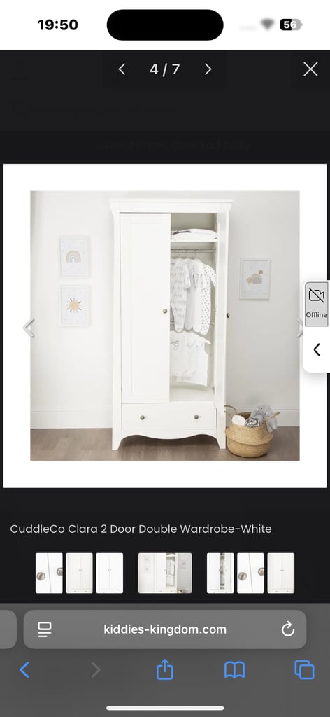 Nursery wardrobe & drawers/dresser
