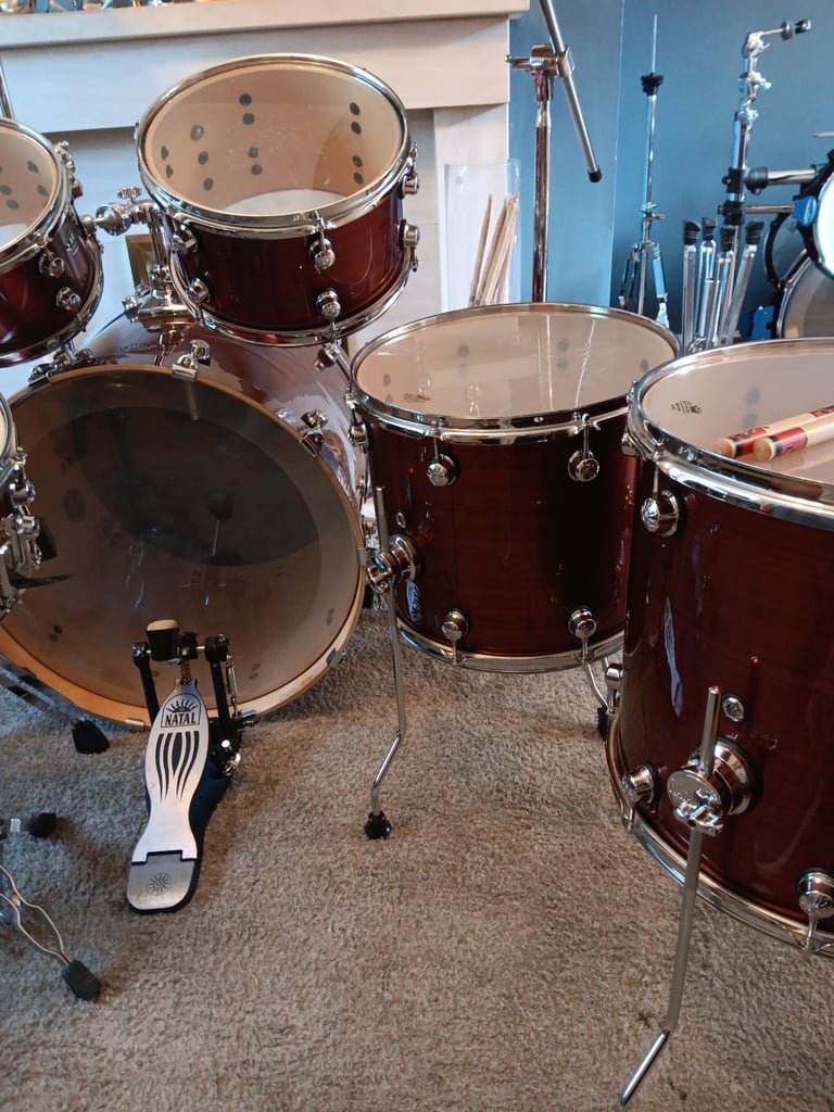 Natal 6 piece drum kit with  metal  work
