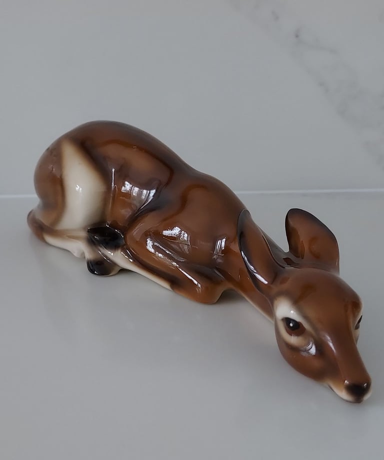 Ceramic Deer Lying Down Ornament