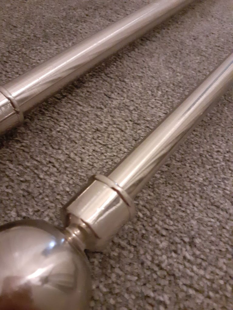 image for Extendable Curtain Pole 19mm  - stainless steel finish 