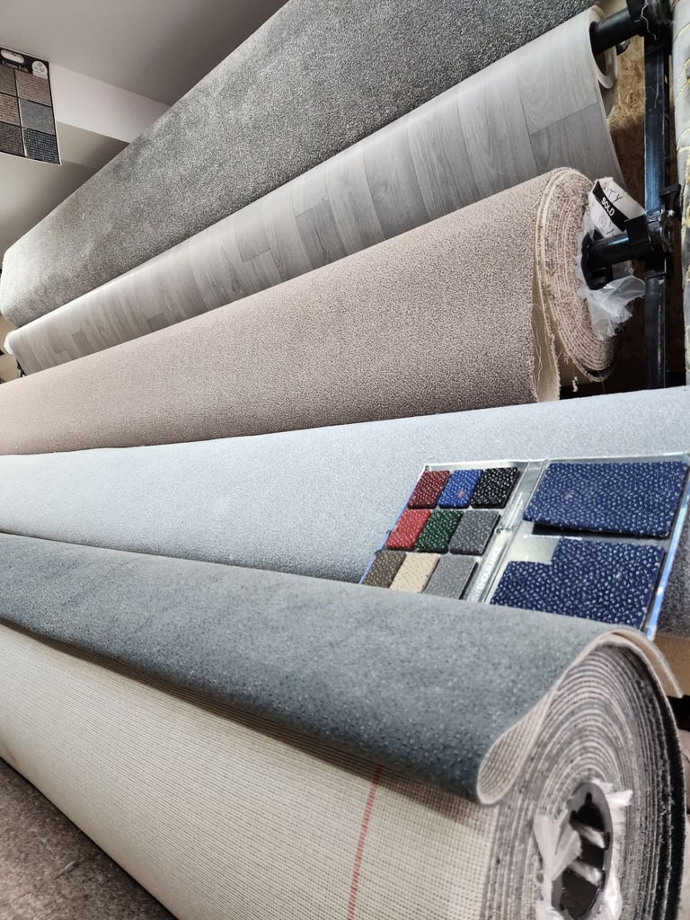 Carpet, laminate flooring, vinyl.