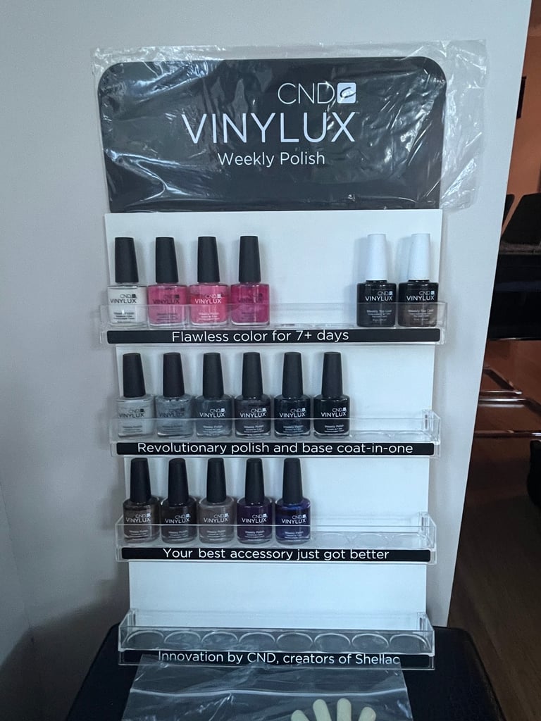CND VINYLUX DISPLAY KIT WALL RACK START UP SET