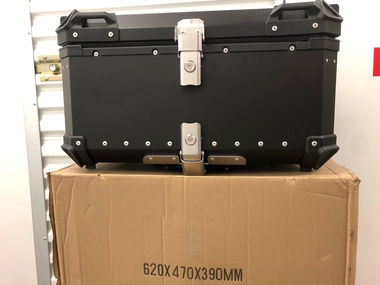Motorcycle Top Box , Aluminium ,65lt Brand new, Black colour