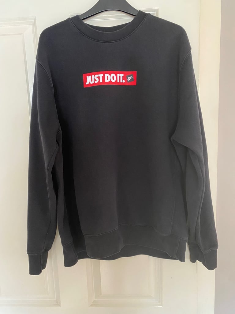 image for Genuine Nike ‘Just Do It’ black sweatshirt. Size medium.