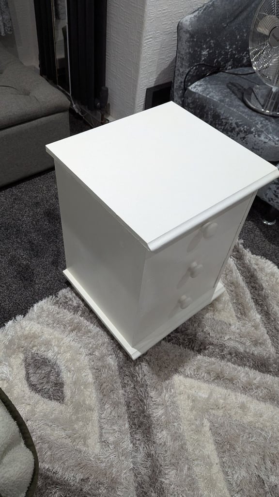 White bedside draw 