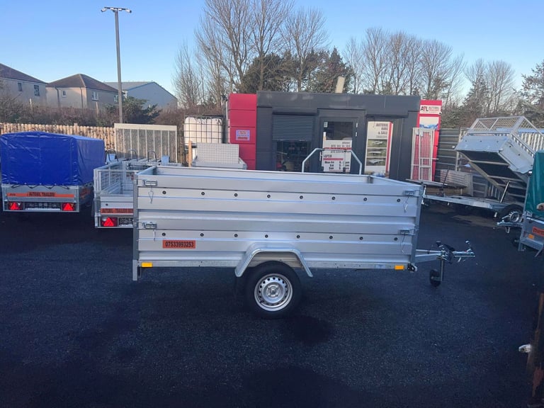 image for BRAND NEW 7,7ft x 4,2ft (B235) SINGLE AXLE/DOUBLE BROADSIDE NIEWIADOW TRAILER 750KG