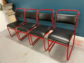 Set of Four Mid Century Vintage Industrial PEL Chairs (set 2 of 2)