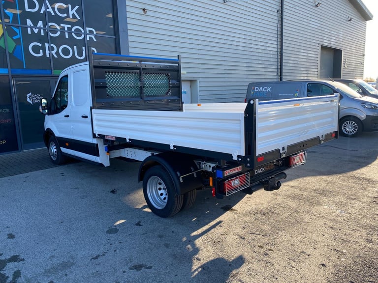 25 Reg Ford Transit L3 DRW DC Utility-Storage Steel Tipper, Tow-Bar
