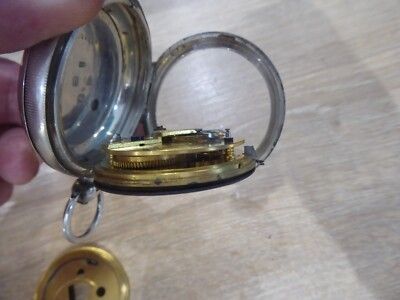 H.SAMUEL ANTIQUE SOLID SILVER GENTS POCKET WATCH