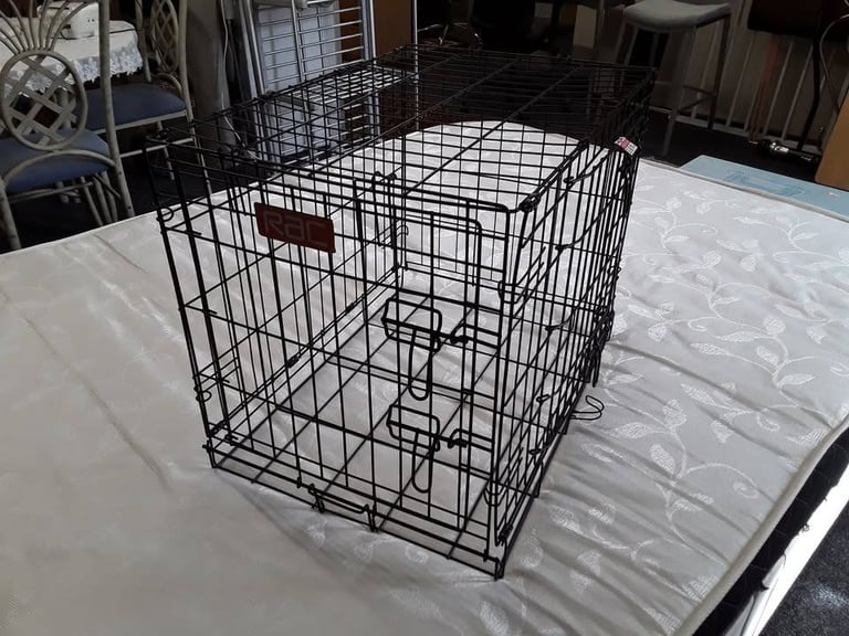 Small RAC black metal dog cage Copley Mill Low Cost Moves 2nd Hand Furniture STALYBRIDGE SK15 3DN