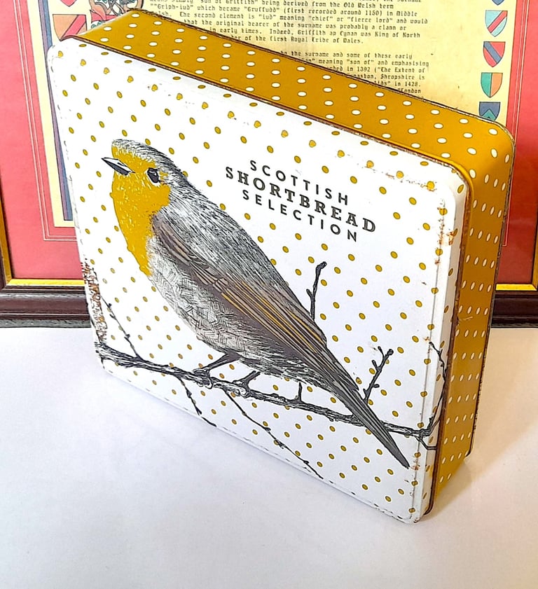 image for ROBIN ( Xmas ) TIN by SAINSBURYS - SCOTTISH SHORTBREAD - 24 x 22 x 6 cm