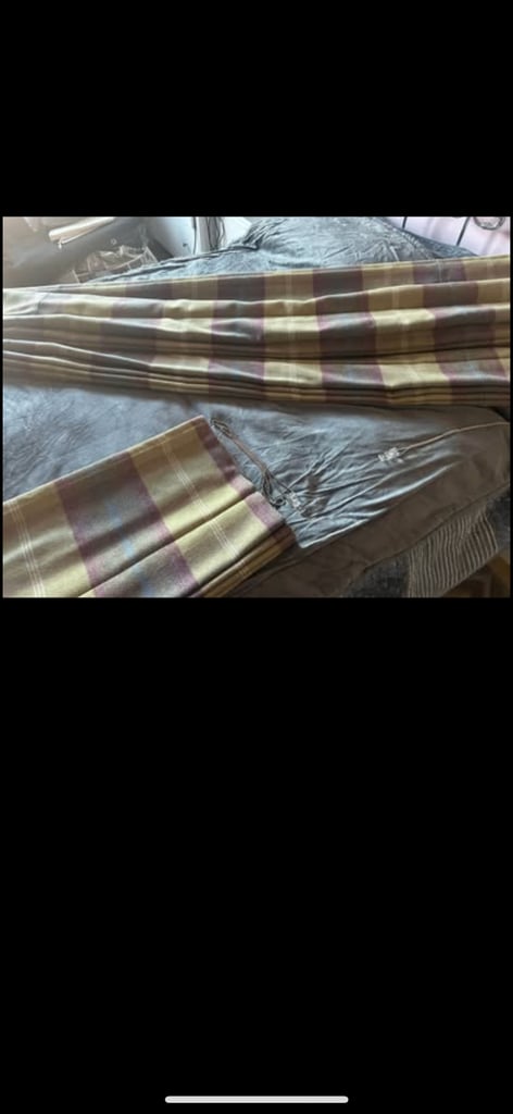 image for 3 x Green purple tartan tweed Roman blinds