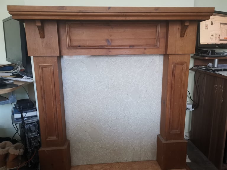 Wooden fireplace surround