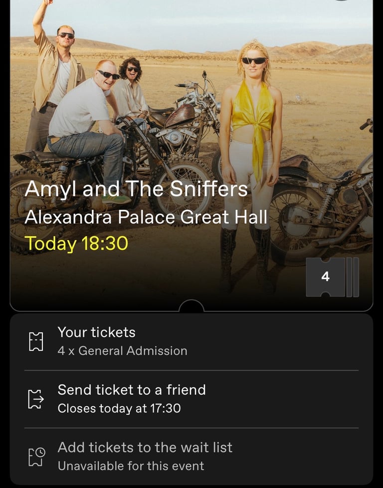 Amyl and the Sniffers 2x tix to SOLD OUT show tonight 