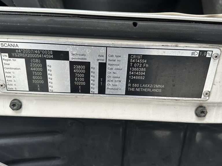 2016 (65) SCANIA R580 6X2 MIDLIFT 