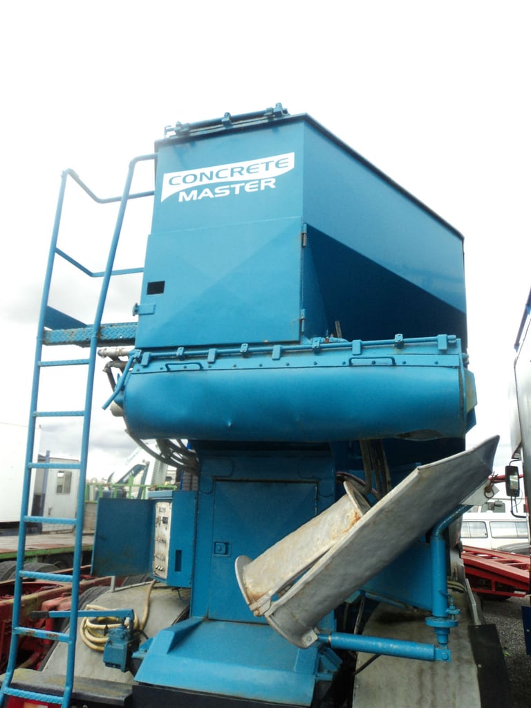 Concrete Master Batch Mixer - 10Cu Meter, Water and cement tanks