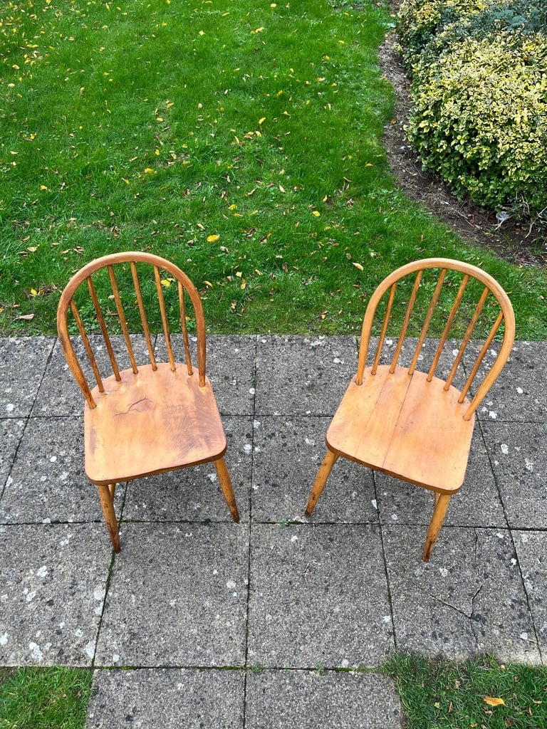 Pair of Ercol Windsor dining chairs (delivery available)