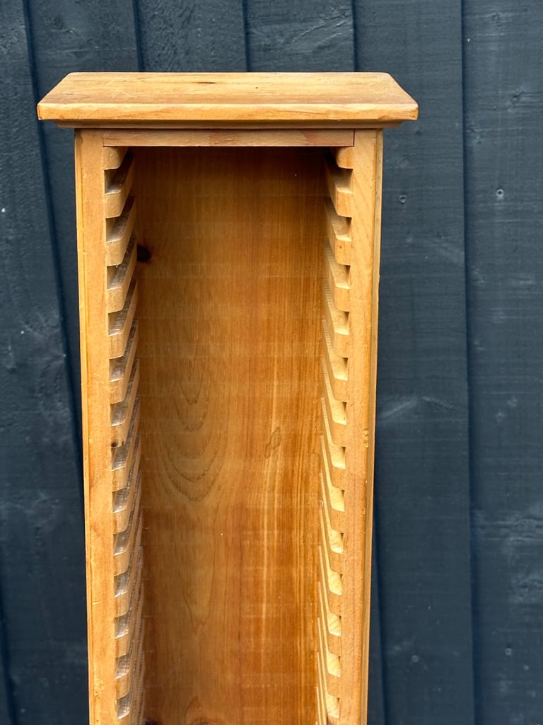 Wooden CD storage tower rack