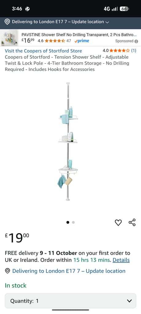 image for Bathroom extendable caddy £5