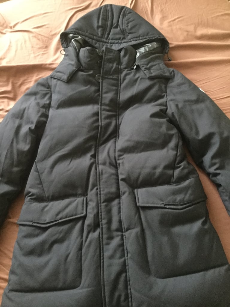 image for DESIGNER EMPORIO ARMANI MENS PADDED 3/4 DOWN PARKA COAT - NAVY BLUE - BRAND NEW!