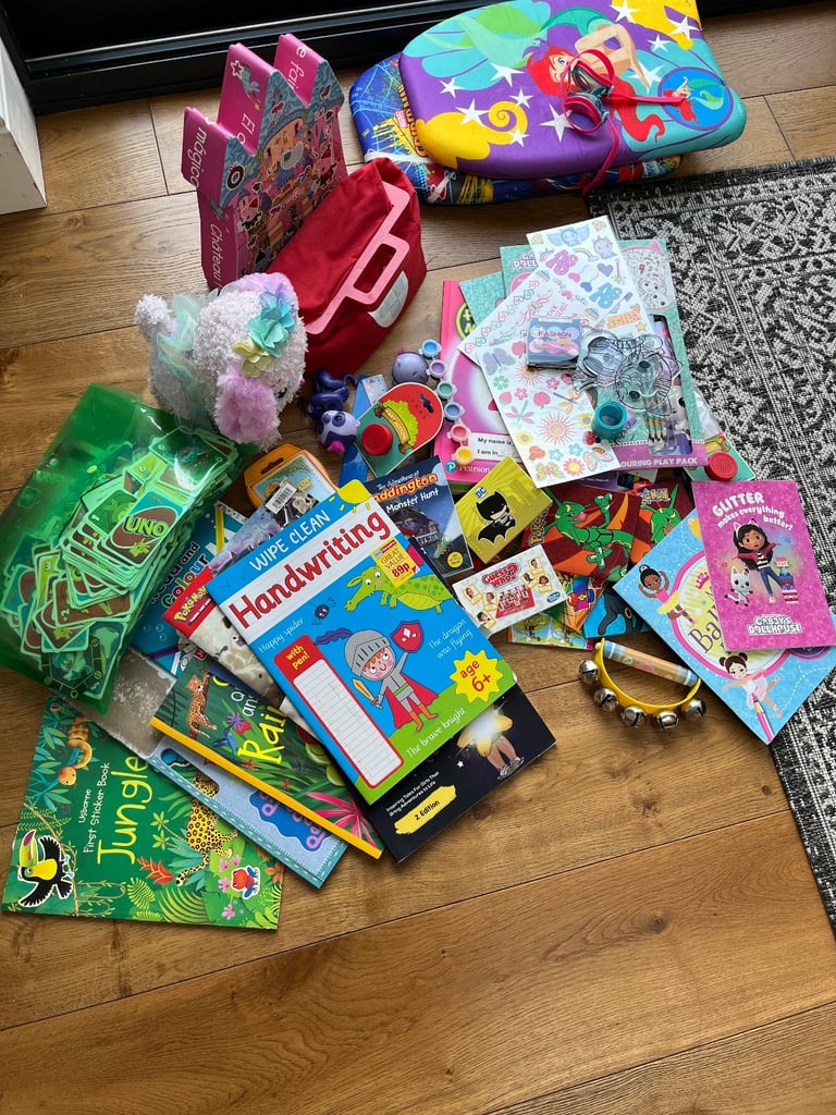 image for Kids toys work books colouring swim floats etc 