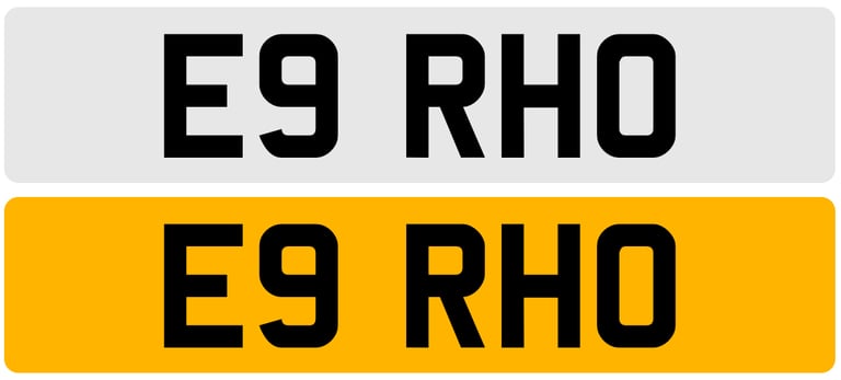 image for E9 RHO Private Cherished Number Plate - on retention and ready to assign