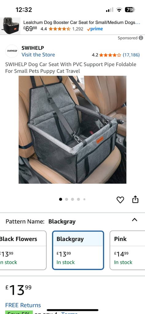 Small/small medium dog/puppy carrier for car