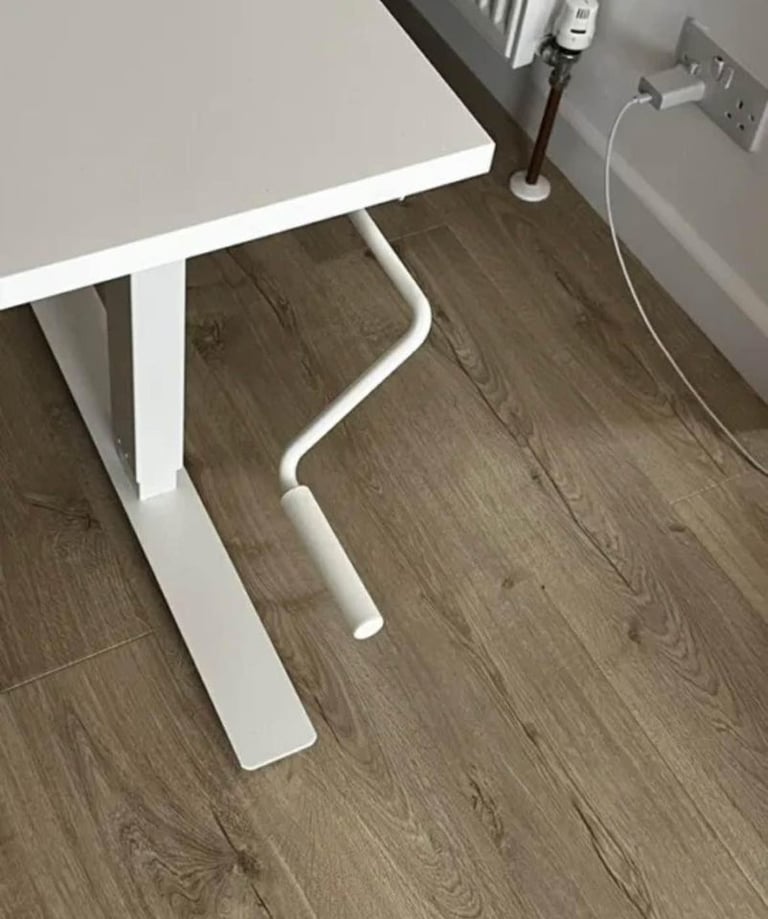 IKEA adjustable height  TROTTEN Desk sit/stand, white, 160x80 cm