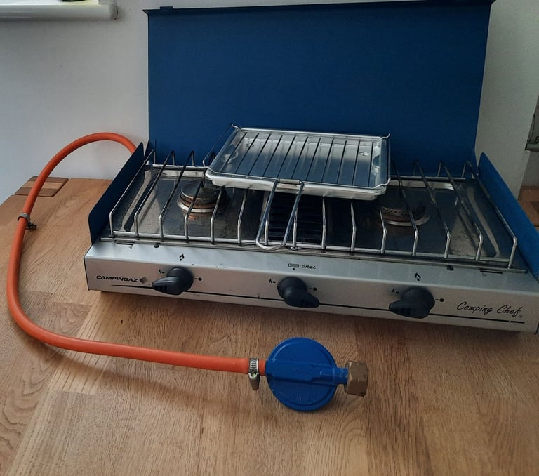 Campingaz 5800W Camping Gas Stove Including Hose And Grill Pan Hardly Used 