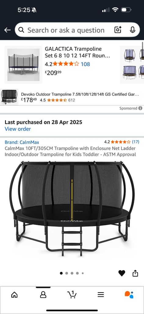 Heavy Duty Trampoline like new 
