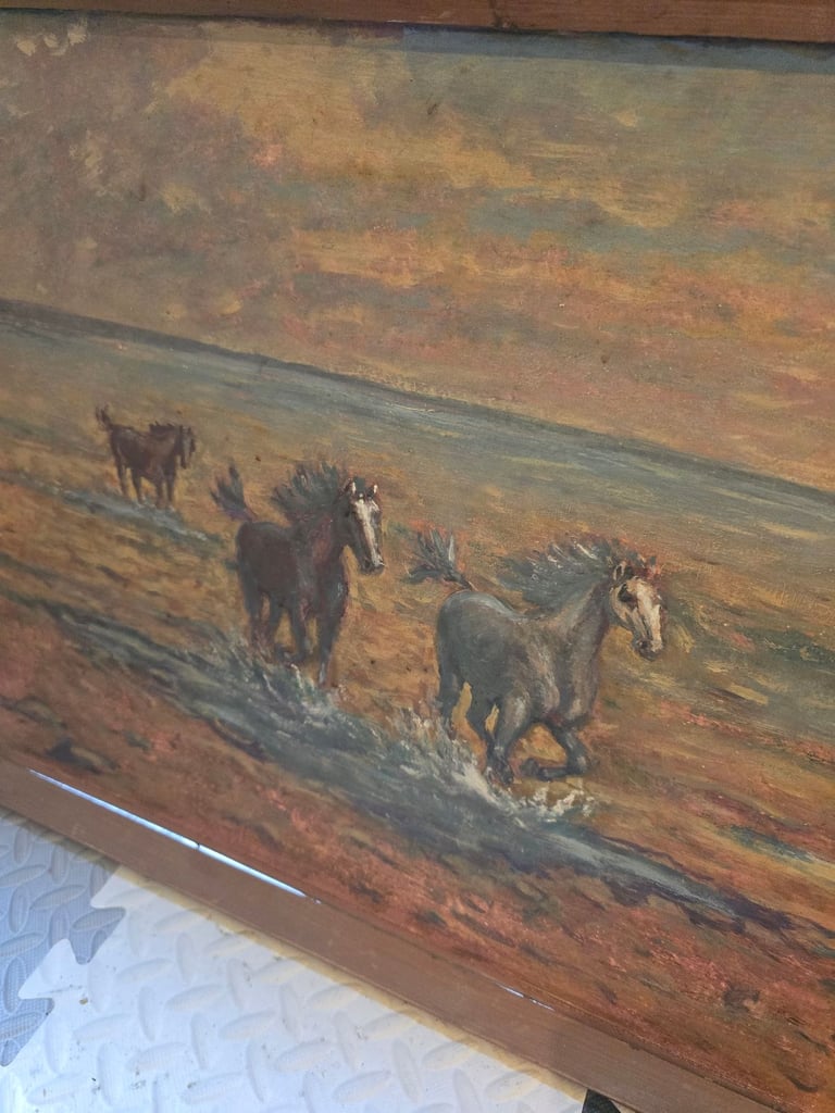 Beautiful painting with horses 
