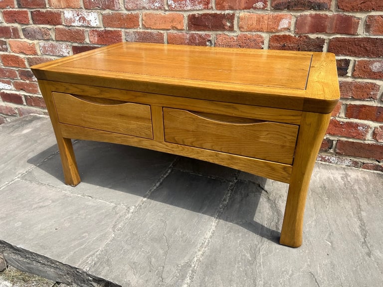 Rustic Solid Oak (Double-Sided) Coffee Table - Great Condition 