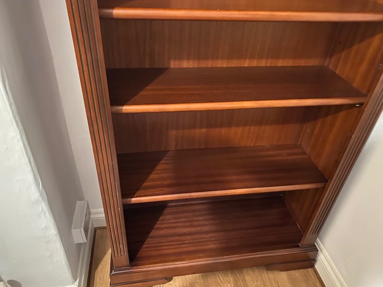 Cherrywood tall bookcase VGC 192cm