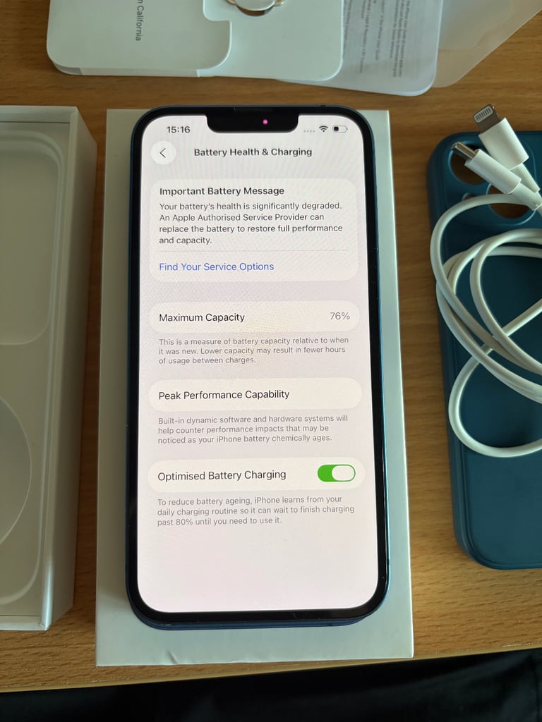Apple iPhone 13 – 128GB – Blue – Unlocked – Good Condition