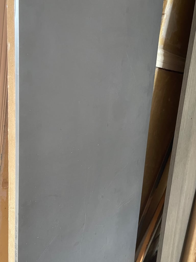 image for Corian grey desk top surface 