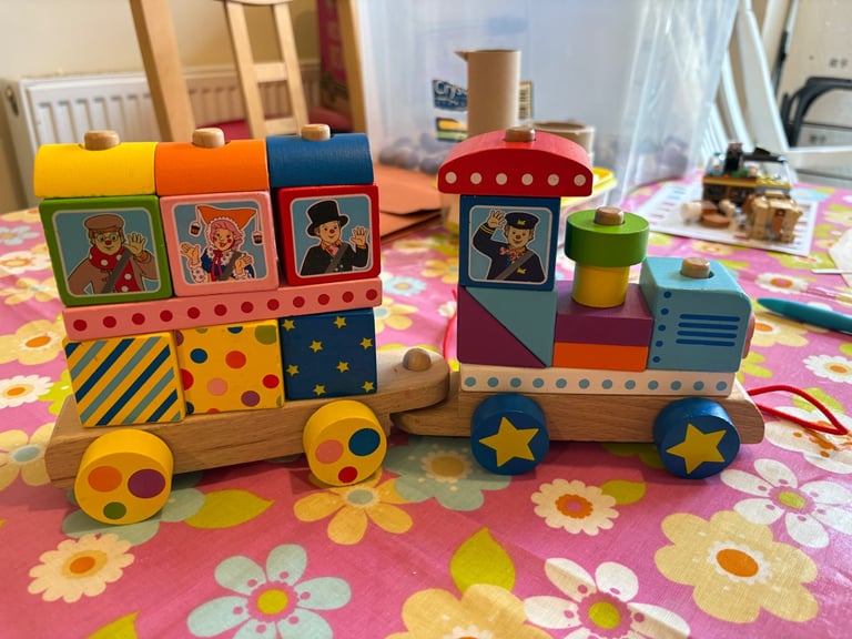 Mr tumble wooden train 