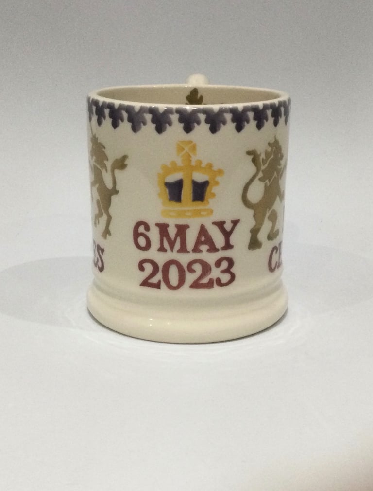 Emma Bridgewater King Charles coronation commemorative mug half pint first quality 