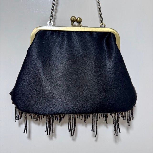 ASOS Revive Vintage Iridescent Hand Beaded Bag in Black £40.